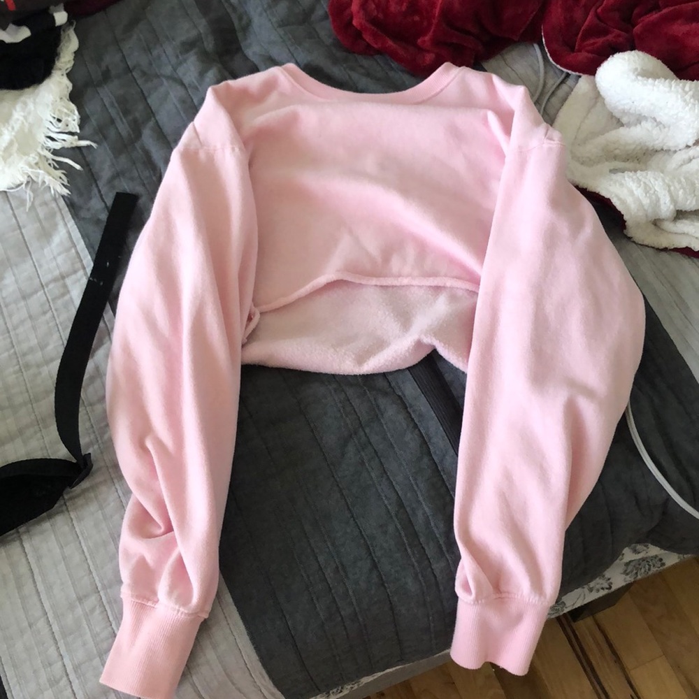 minor purple stain, not noticeable, and might come out if you wash it enough